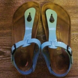 Teal Birkenstocks
